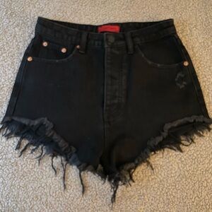 Distressed Denim Shorts